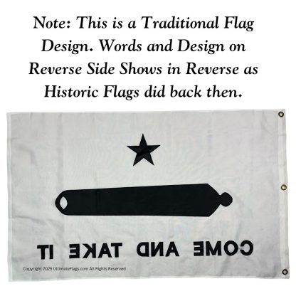 gonzales flag come and take it flags cannon historic texas flags sewn outdoor double nylon embroidered 3 x 5 ft.