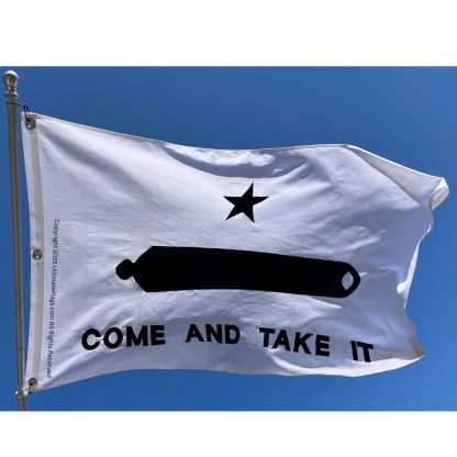 gonzales flag come and take it flags cannon historic texas flags sewn outdoor double nylon embroidered 3 x 5 ft.