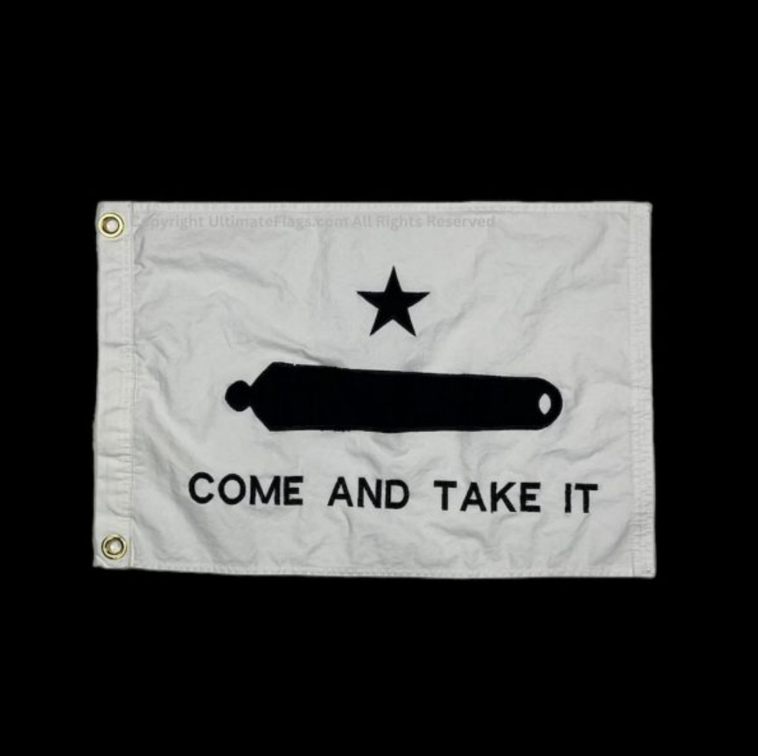 texas gonzales flag cannon come and take it flags cotton indoor 16 x 24 inch with grommets