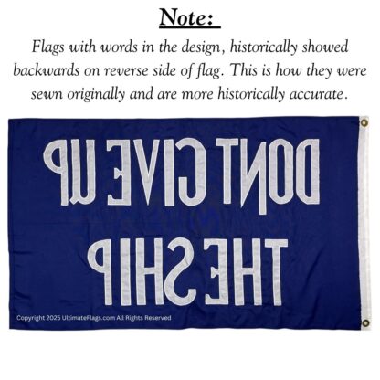 commodore perry flag dont give up the ship flags sewn double nylon embroidered 3 x 5 ft.