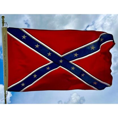 confederate battle flags for sale southern cross flag banner sewn double nylon embroidered with pole sleeve ties 3 x 5 ft.