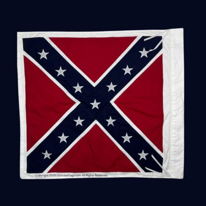 artillery confederate flag with sleeve and ties cotton 38 x 38 inch