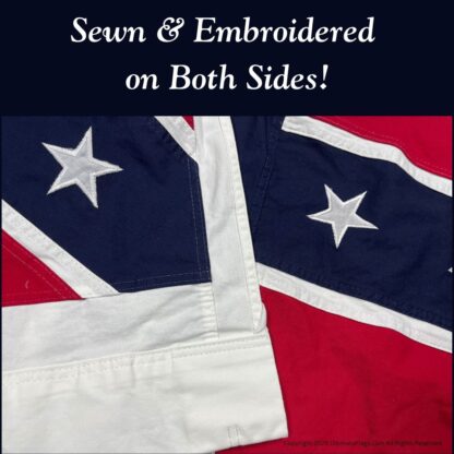 artillery confederate flag with sleeve and ties cotton 38 x 38 inch