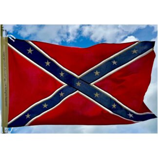 confederate battle flags for sale southern cross flag banner sewn double nylon embroidered with pole sleeve ties 3 x 5 ft.