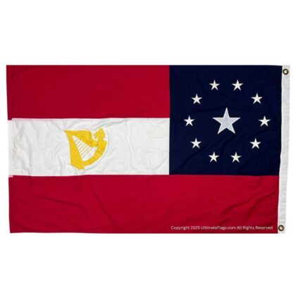 11 stars and bars irish with harp cotton flag 3 x 5 ft.