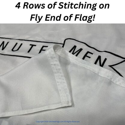 don't tread on me white culpeper minute men double nylon embroidered flag 3 x 5 ft.