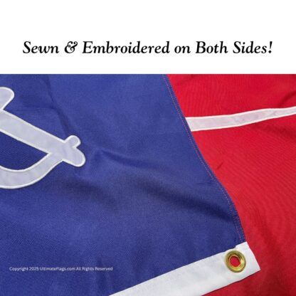 custer flag general custer battle flags outdoor heavy duty double nylon embroidered flags 3 x 5 ft.