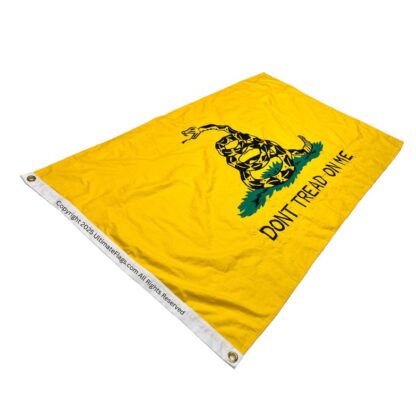 gadsden don't tread on me flag yellow cotton 3 x 5 ft.