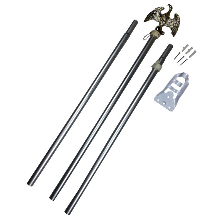 Flag Pole Kit 6ft. Outdoor Aluminum Spinning Flagpole