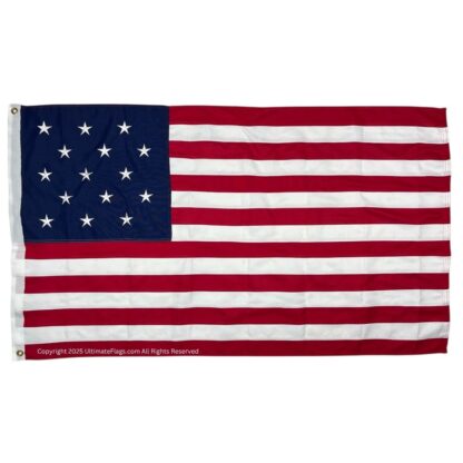 star spangled banner flag – authentic 15 star fort mchenry replica flags , 3x5 ft, embroidered double nylon