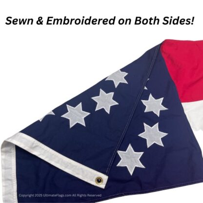 georgia 2nd infantry confederate flag cotton 3 x 5 ft.