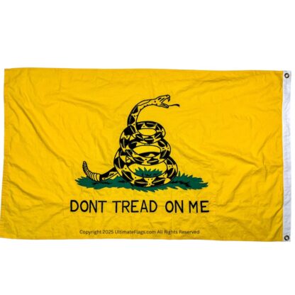 gadsden don't tread on me flag yellow cotton 3 x 5 ft.