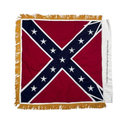 cavalry flag 32 x 32 inch cotton sewn gold fringe pole sleeve