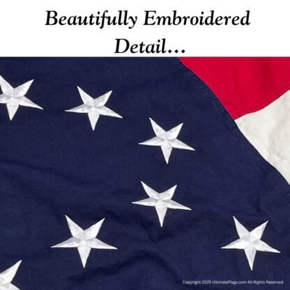 robert e lee cotton flag with sleeve and ties 3 x 5 ft.