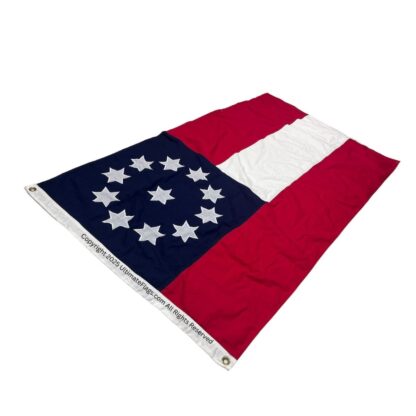 georgia 2nd infantry confederate flag cotton 3 x 5 ft.