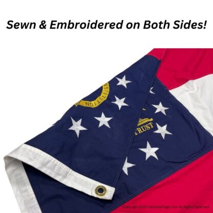 georgia flag 3 x 5 ft. / ga flags for sale cotton sewn