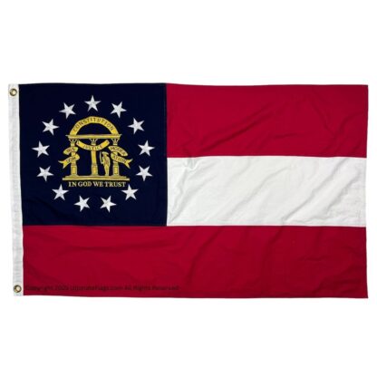 georgia flag 3 x 5 ft. / ga flags for sale cotton sewn