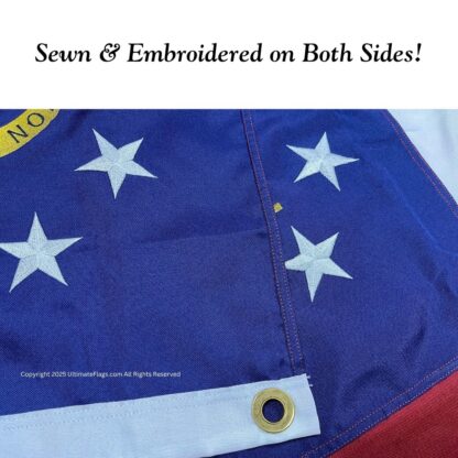 georgia flag ga flags state of georgia flag outdoor commercial double nylon sewn embroidered 3 x 5 ft.