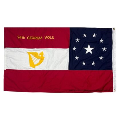 24th georgia volunteers flag 24th irish regiment flags – 3x5 ft cotton sewn confederate civil war replica