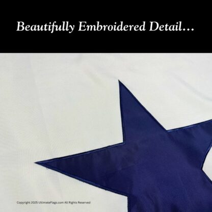 goliad texas battle flag double sided & double nylon embroidered 3 x 5 ft.
