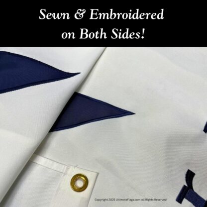goliad texas battle flag double sided & double nylon embroidered 3 x 5 ft.