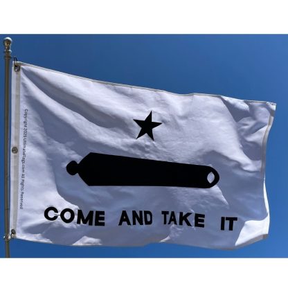 gonzales flag come and take it flags cannon historic texas flags sewn outdoor double nylon embroidered 3 x 5 ft.