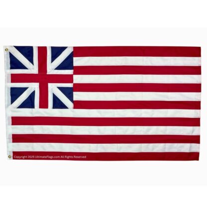 grand union continental colors flag double nylon embroidered 3 x 5 ft.