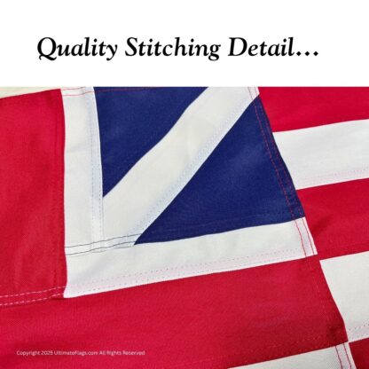 grand union continental colors flag double nylon embroidered 3 x 5 ft.