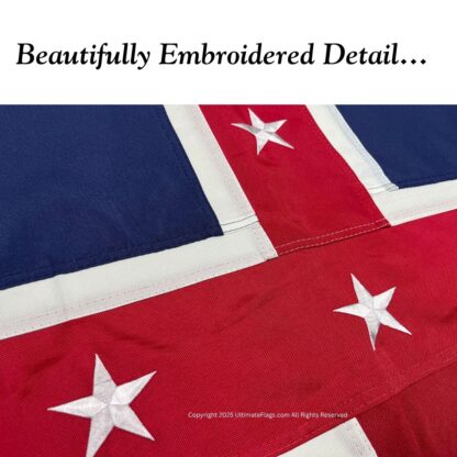 polk battle flag sewn double nylon embroidered flags 3 x 5 ft.