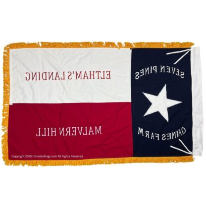 1st texas infantry regiment flag – hood's brigade flags 3x5 ft sewn cotton with gold fringe & pole sleeve – civil war replica