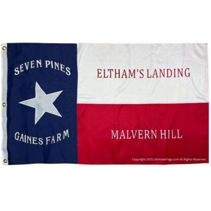 texas 1st infantry regiment flag seven pines gaines farm hood's brigade flags sewn outdoor double nylon embroidered 3 x 5 ft.
