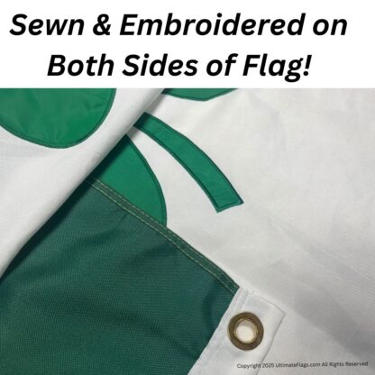 ireland shamrock double nylon embroidered flag 3 x 5 ft. outdoor