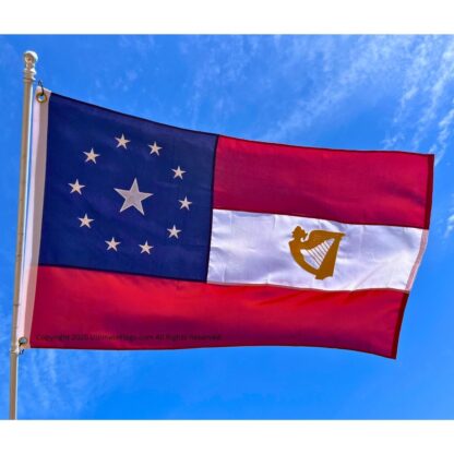 first national flag 11 stars and bars irish flag 3x5 double nylon embroidered
