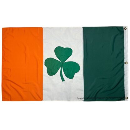 ireland shamrock double nylon embroidered flag 3 x 5 ft. outdoor