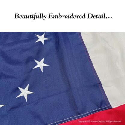 jefferson davis beauvoir home flag double nylon embroidered flag 3 x 5 ft.