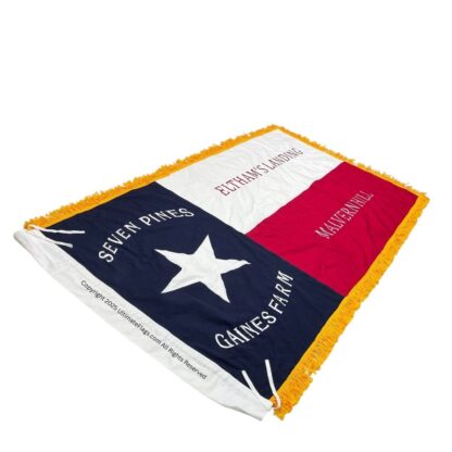 1st texas infantry regiment flag – hood's brigade flags 3x5 ft sewn cotton with gold fringe & pole sleeve – civil war replica