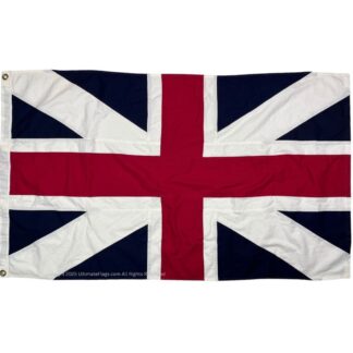 king's colors flag union jack flag cotton embroidered 3 x 5 ft.