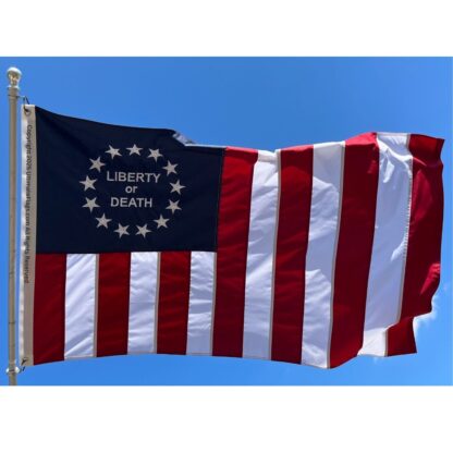 liberty or death flag – 3x5 ft sewn double nylon embroidered outdoor banner