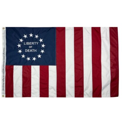 liberty or death flag – 3x5 ft sewn double nylon embroidered outdoor banner