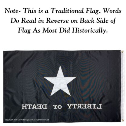 troutman flag liberty or death flags tactical black sewn double nylon embroidered 3' x 5'