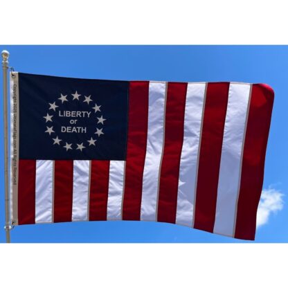liberty or death flag – 3x5 ft sewn double nylon embroidered outdoor banner