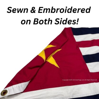 louisiana republic flag cotton sewn 3 x 5 ft.