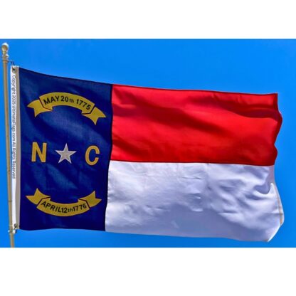 north carolina flag outdoor double nylon embroidered 3 x 5 ft.