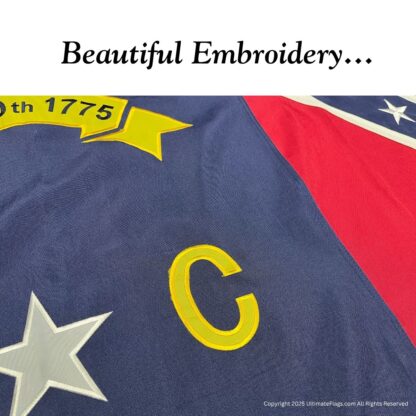 north carolina battle flag may 20 1775 april 12 1776 sewn double nylon embroidered 3 x 5 ft. yellow lettering