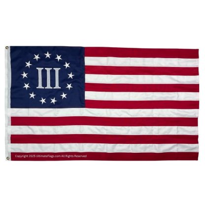 nyberg flag 3% iii betsy ross flags 3 x 5 ft. sewn outdoor double nylon embroidered
