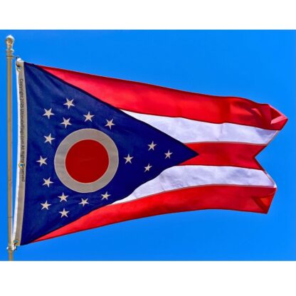 ohio flag oh flags state of ohio flag sewn double nylon embroidered 3 x 5 ft.