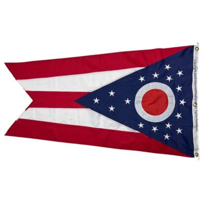 ohio flag oh flags state of ohio flag sewn double nylon embroidered 3 x 5 ft.