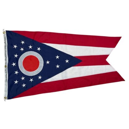 ohio flag oh flags state of ohio flag sewn double nylon embroidered 3 x 5 ft.