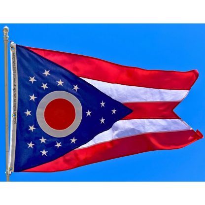 ohio flag oh flags state of ohio flag sewn double nylon embroidered 3 x 5 ft.