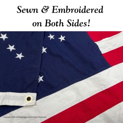 great luminary flag – 28 star u.s. flag representing texas statehood – 3x5 ft cotton sewn replica
